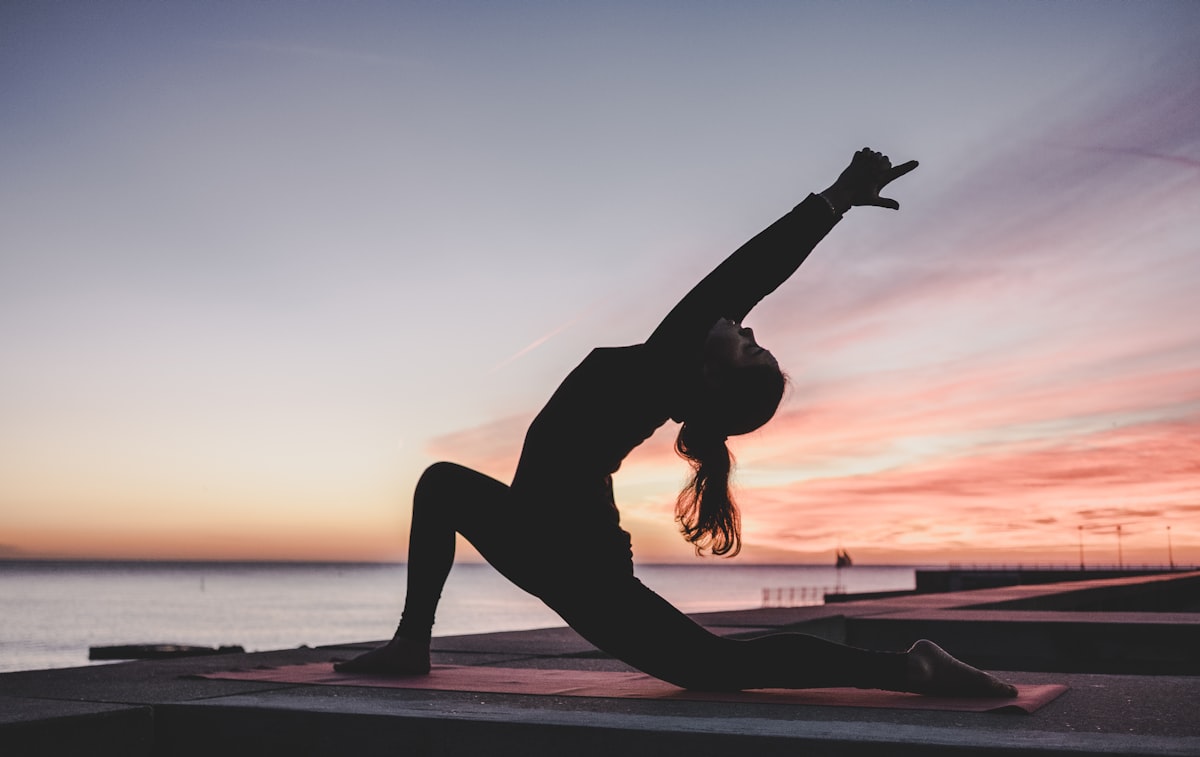 Advanced yoga stretching posture
